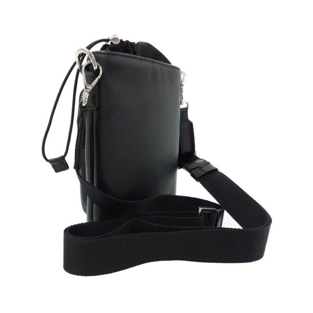 Prada black versatile Nylon Saffiano Re accessory Leather Smartphone